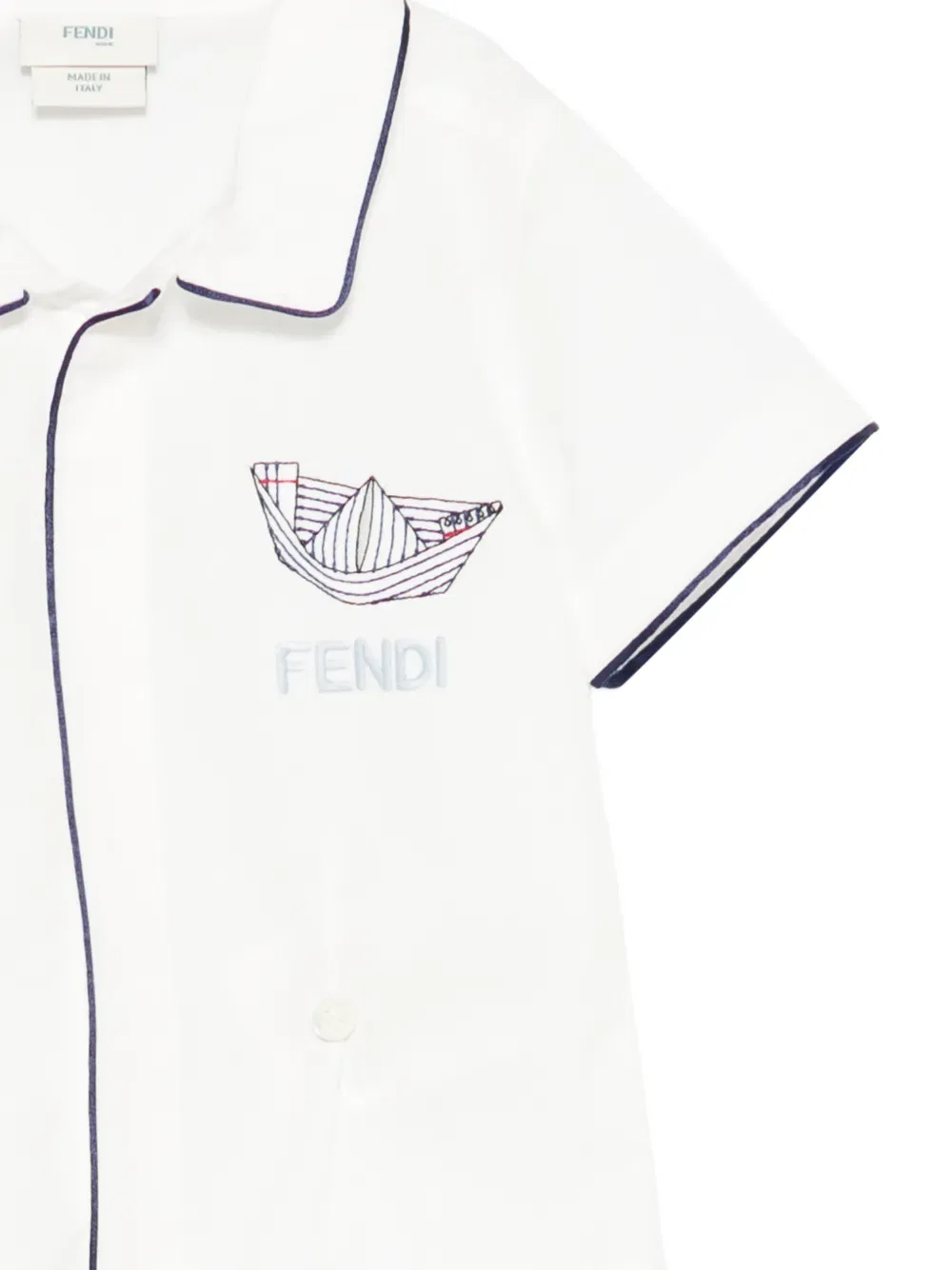 Комплект шорт с логотипом (два комплекта) Fendi Kids, белый — фото 3