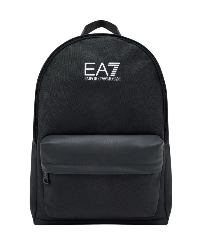 

Круглый рюкзак из технической ткани Emporio Armani Ea7, черный