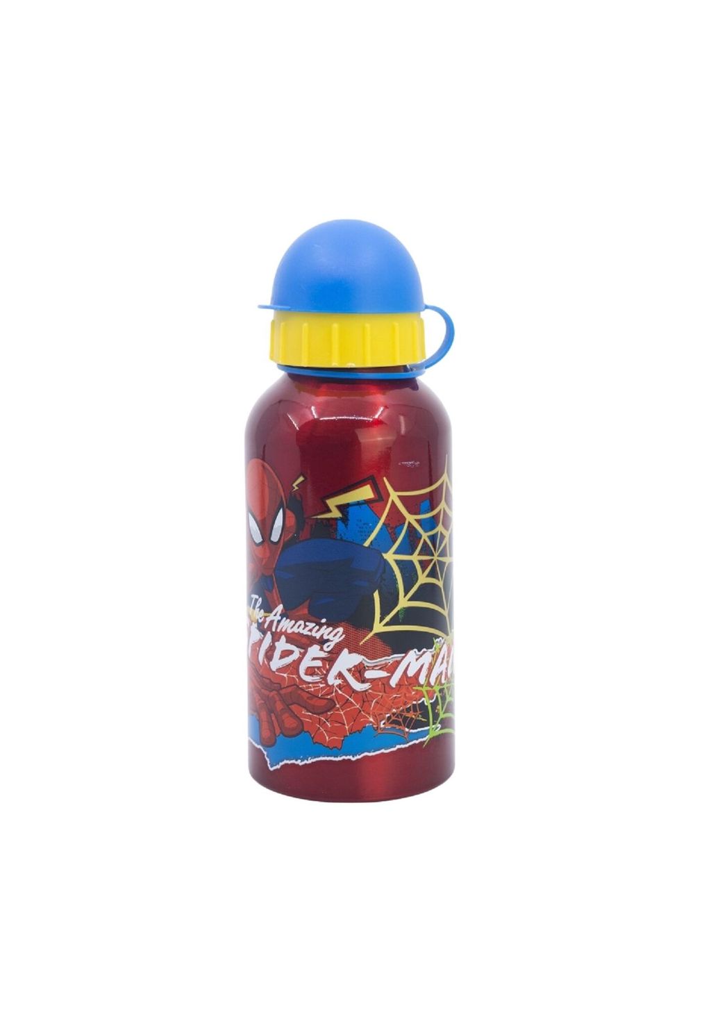 

Детская бутылка для воды Spiderman алюминиевая, 400 мл, с безопасным замком Cofi, разноцветная 17,2x6,6x6,6 см