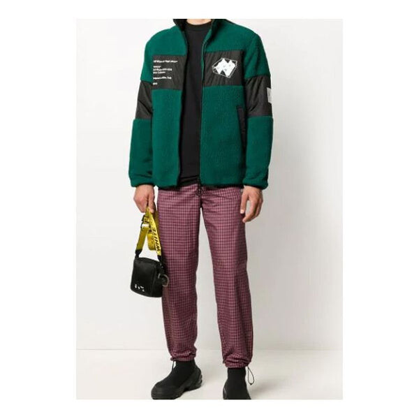 

Куртка men's printing fleece jacket green Off-White, зеленый