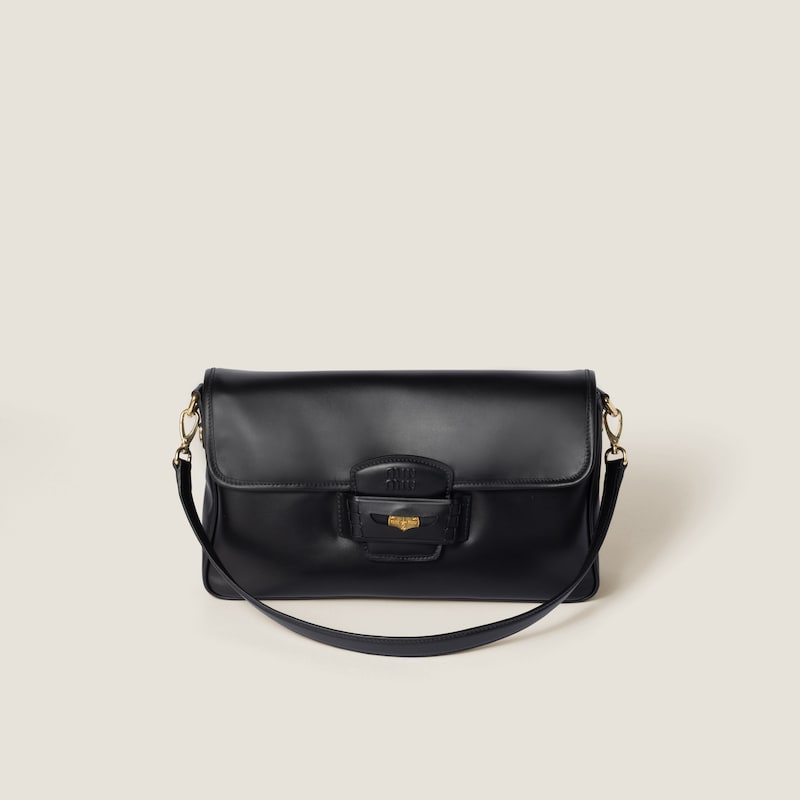 

Кожаная пенни-сумка Miu Miu, черный
