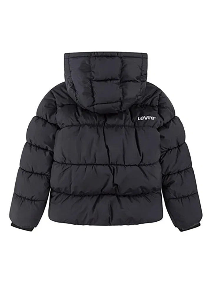 Стеганая куртка с капюшоном Levi's Kids, черный — фото 2