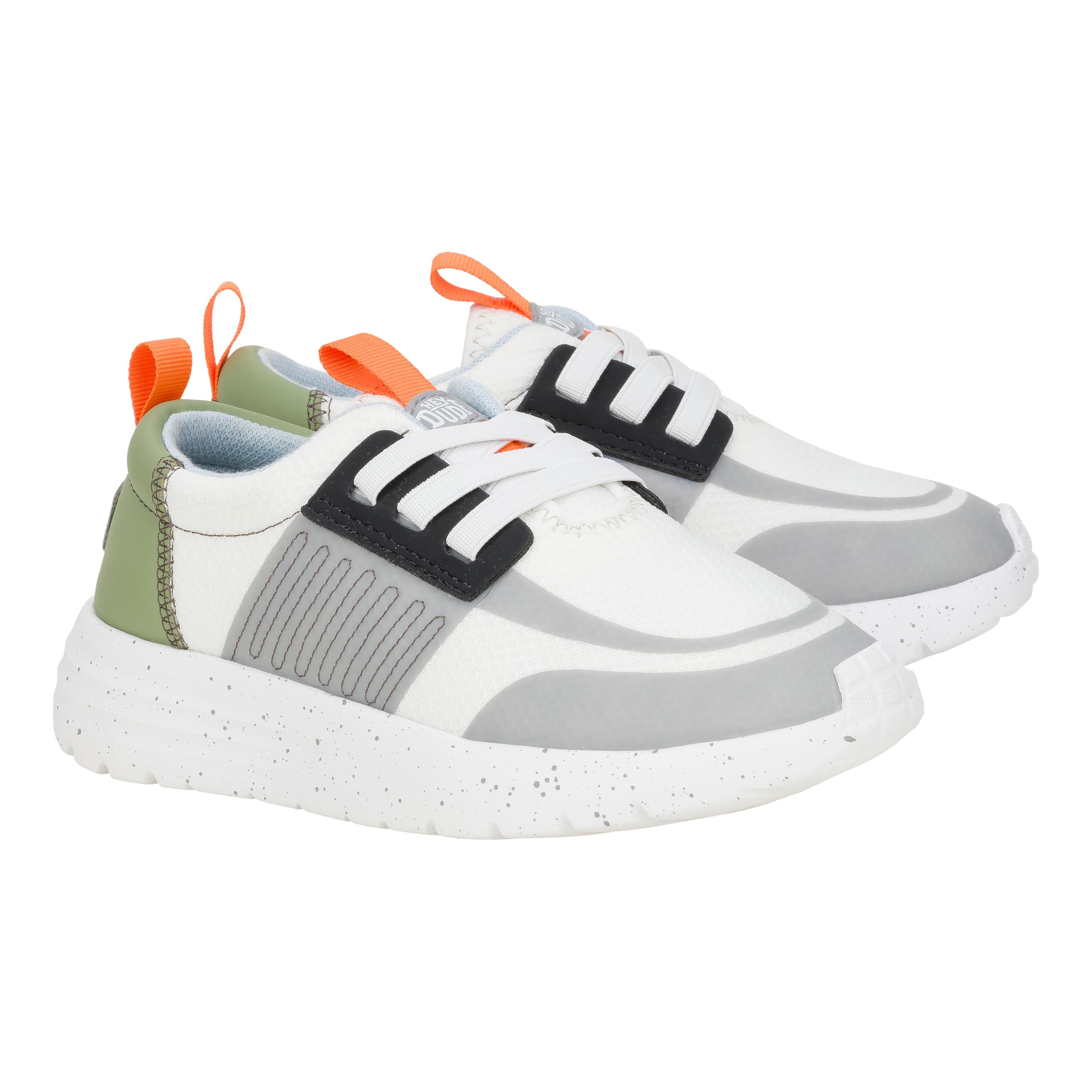

Кроссовки Hey Dude Kids Sirocco Play Colorblock, цвет White/Grey/Olive