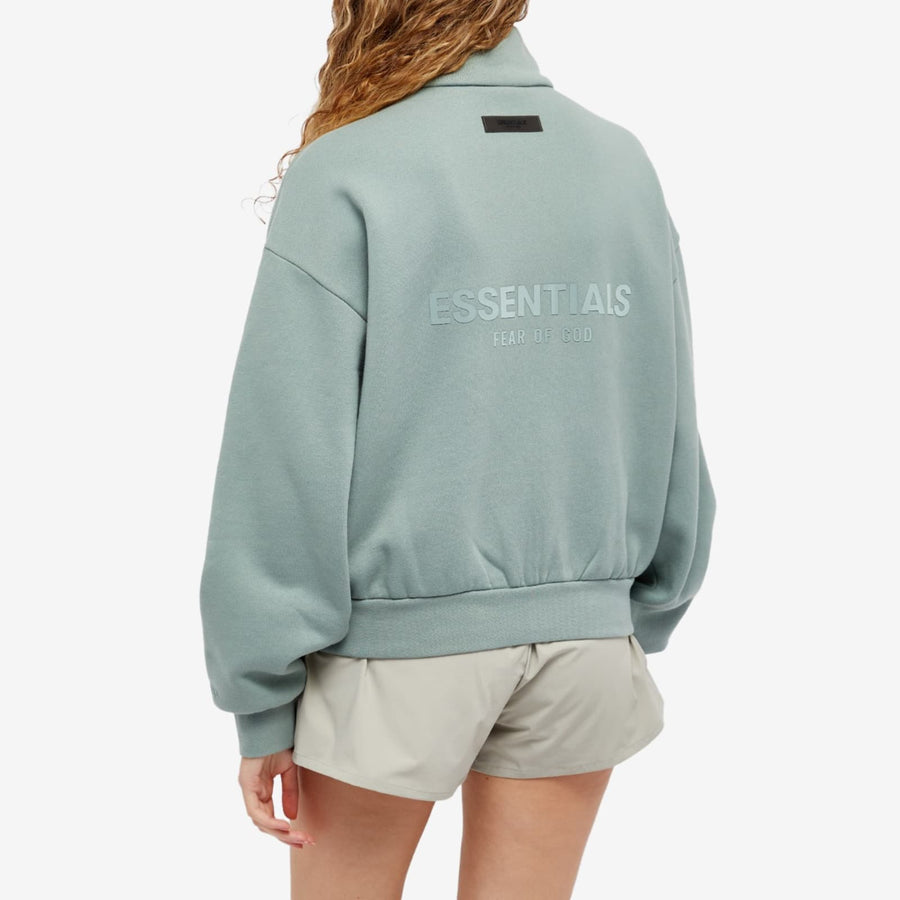 Куртка (WMNS) Fear of God Essentials SS24 Fullzip Jacket 'Sycamore', зеленый — фото 2