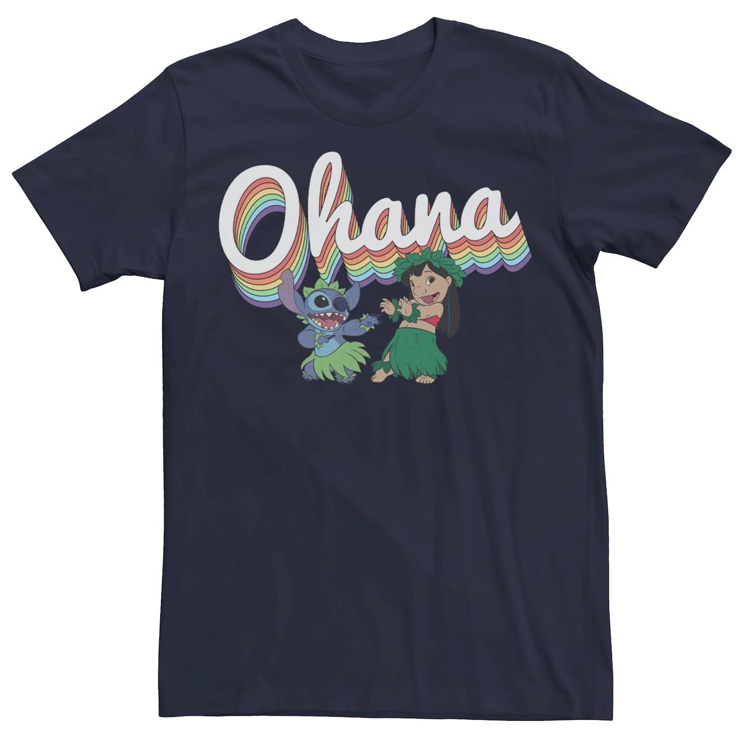 

Мужская радужная футболка Disney Lilo & Stitch Pride Ohana Licensed Character, Серый, Мужская радужная футболка Disney Lilo & Stitch Pride Ohana Licensed Character