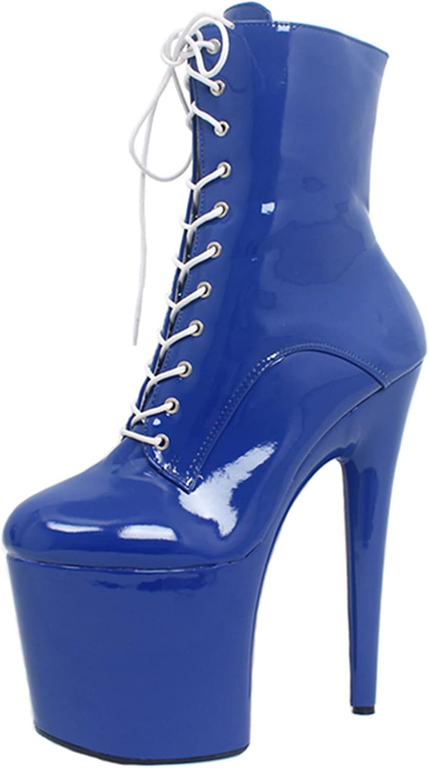 

Высокие каблуки 8'' Экзотические танцы на пилоне Ботильоны на заказ Разноцветные Платформа Ботинки Сексуальные Стриптиз Клубные Туфли Свадебная Вечеринка Платье Обувь Унисекс Мужская Большого размера HZIH, Navy Blue