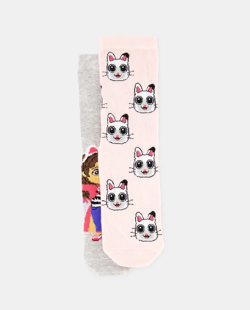 

Набор из 2 антискользящих носков для девочек GABBY'S Cotton Juice, темно-синий