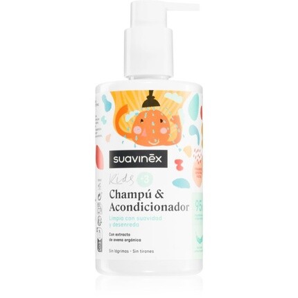 

Suavinex Kids Шампунь и кондиционер 2 в 1 для детей от 3 лет, 300 мл