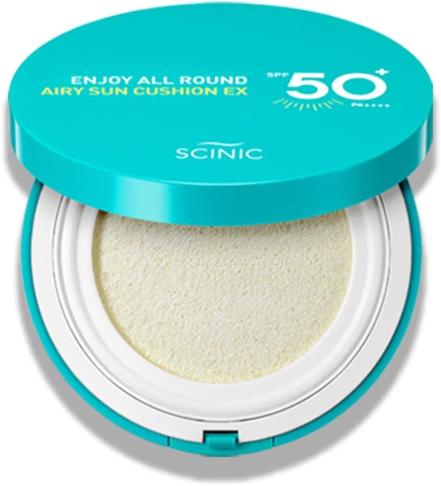 Солнцезащитный кушон SCINIC Enjoy All-round Airy Sun Cushion EX SPF50+ PA++++ 25 г Shinbee