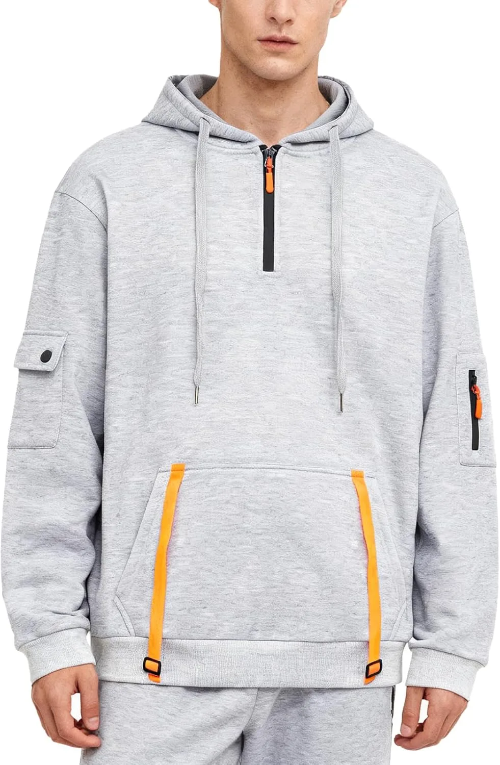 

Мужская толстовка с капюшоном на молнии, легкая, с карманом