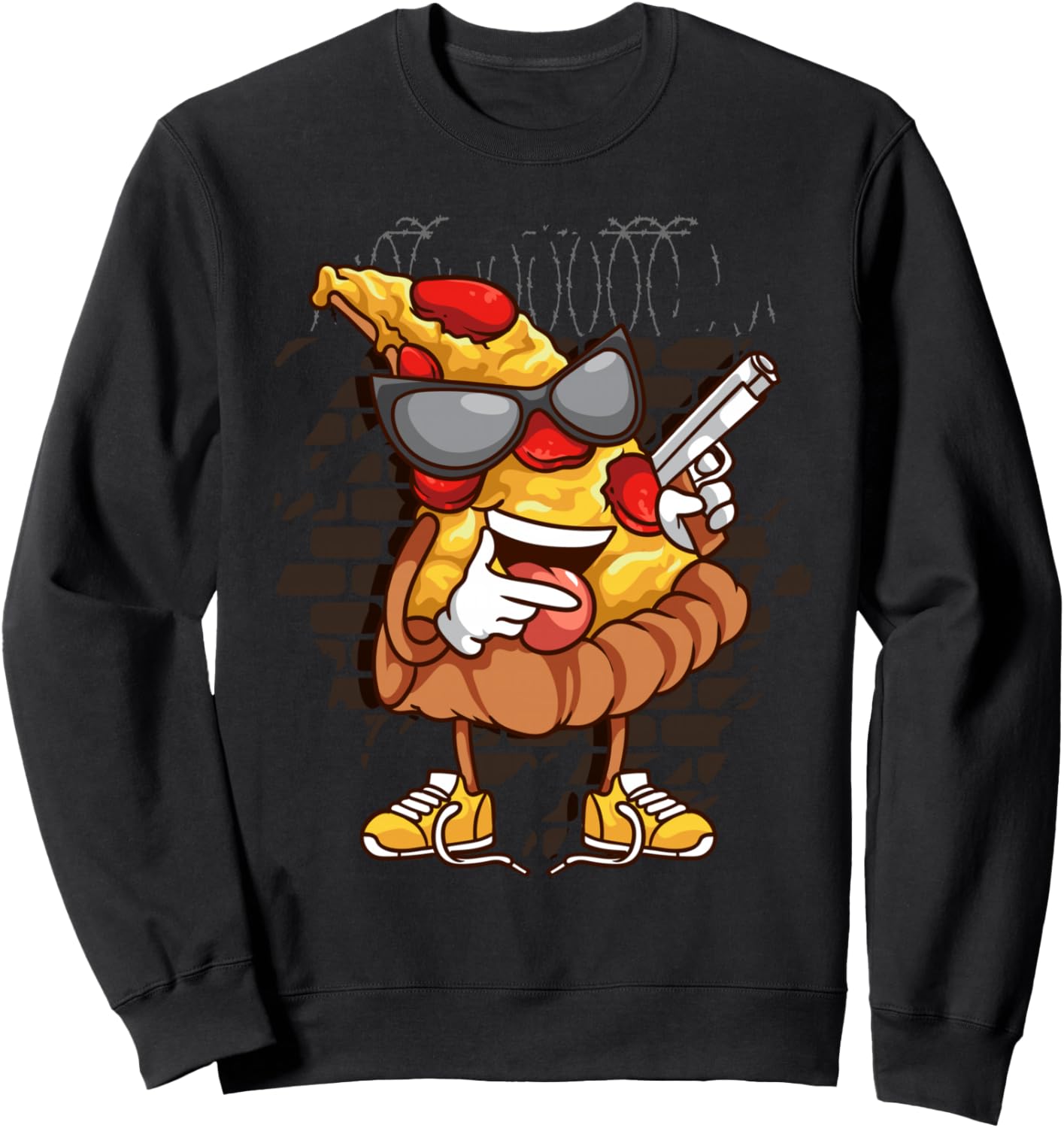 

Хип-хоп, пицца, гангстер, еда, суета, оружие, рэп, предприниматель, толстовка Pizza Gangster Entrepreneur Shop, черный