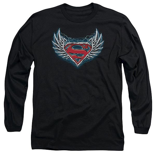 

Футболка с длинным рукавом Superman steel wings logo Licensed Character