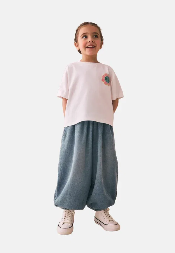 Джинсы Regular fit cuffed, Next, mid blue, средне-синий