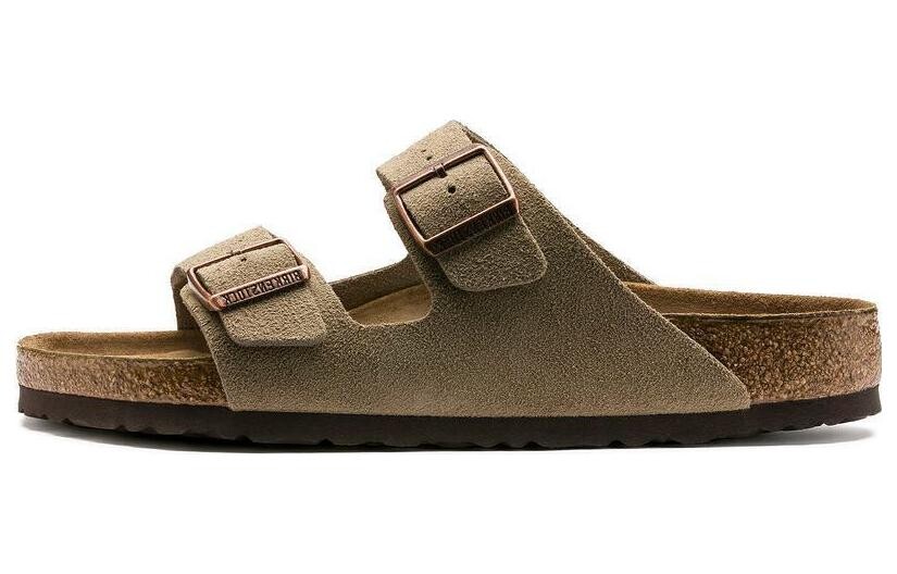

Шлепанцы Arizona Soft Footbed Suede Taupe Birkenstock, цвет Taupe