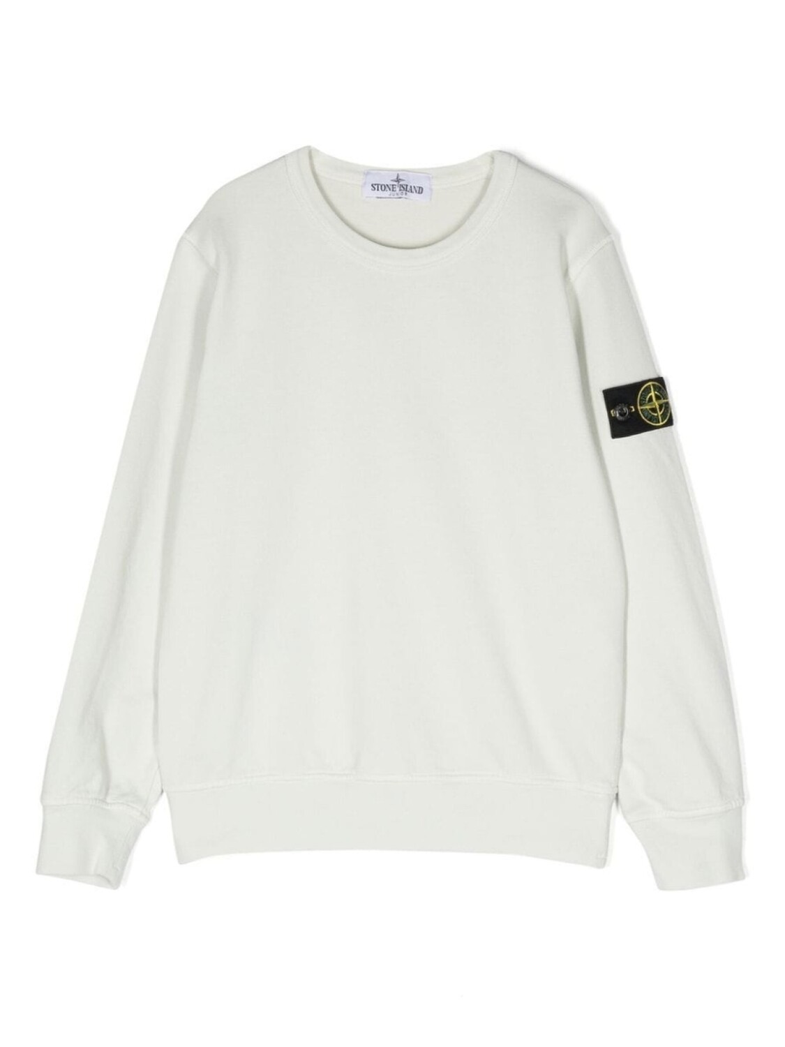 

Stone Island Junior толстовка с нашивкой Compass, серый