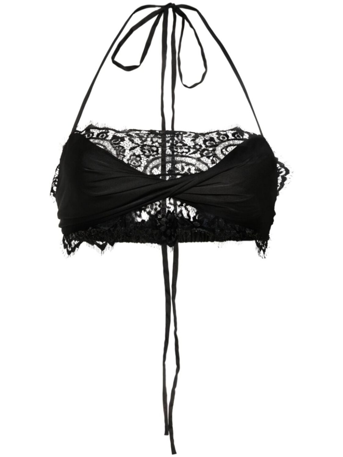 

Atu Body Couture драпированный топ-бандо из коллаборации с Rue Ra, черный