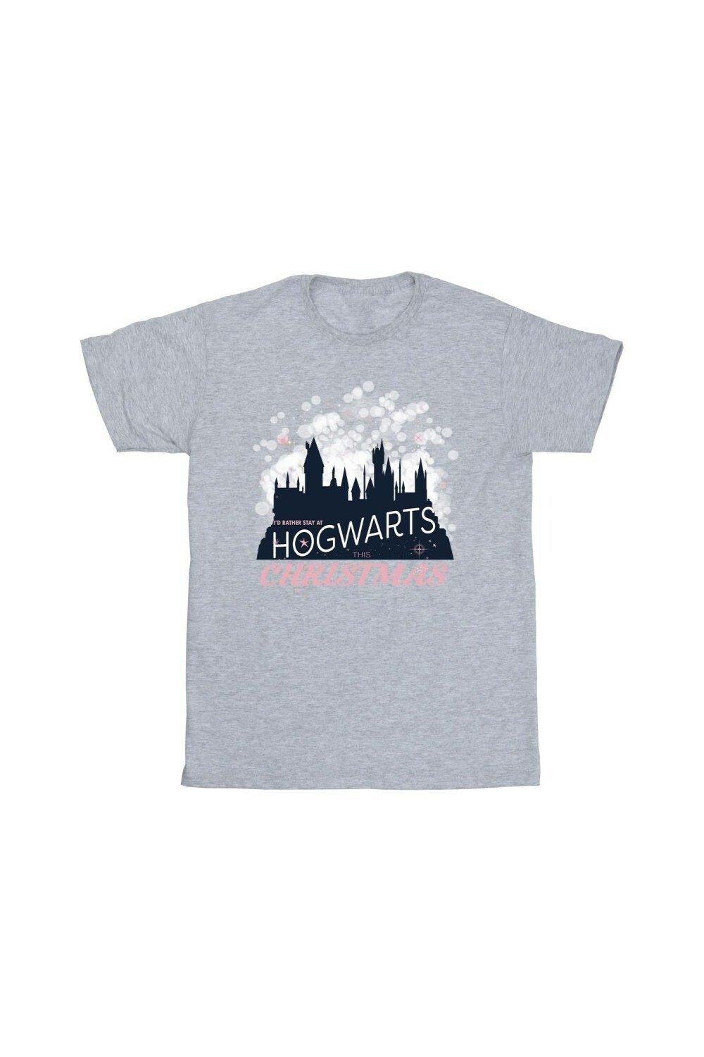 Рождественская футболка Хогвартса Harry Potter, серый — фото 2