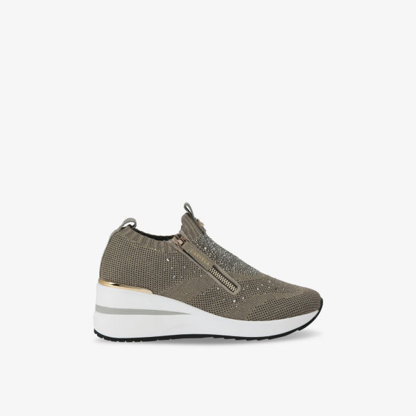 Высокие кроссовки Carvela на молнии, бронзовый