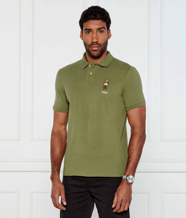 

Рубашка поло Custom slim fit Polo Ralph Lauren, зеленый