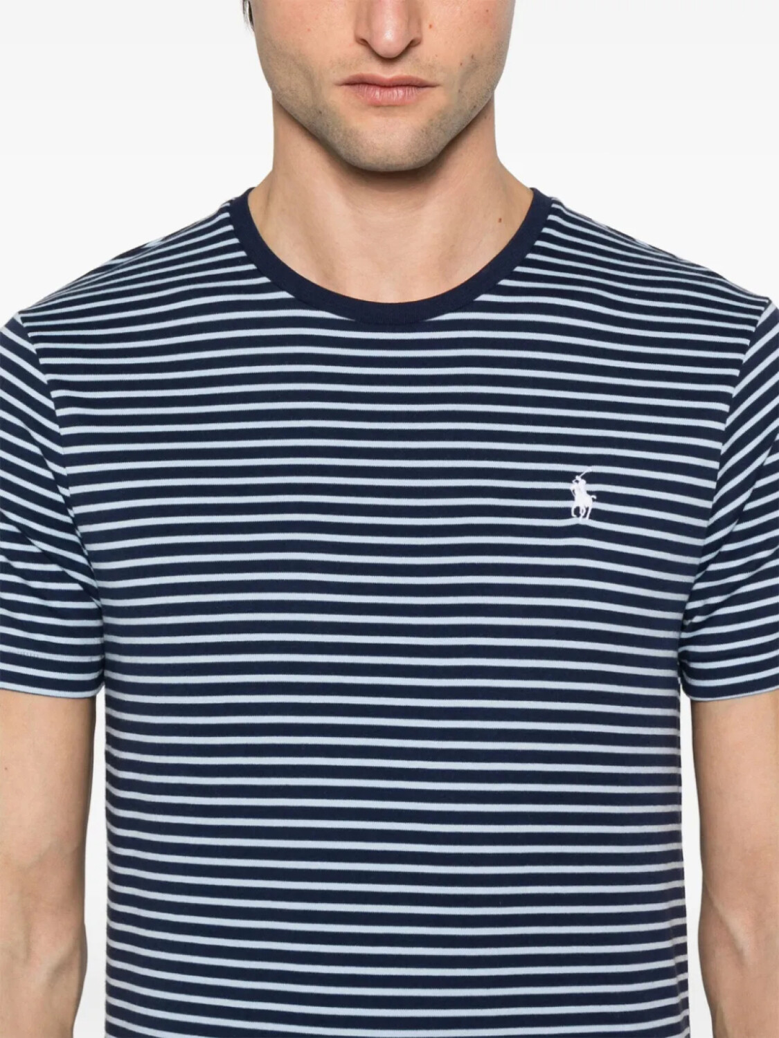 Футболка из хлопка в полоску Polo Ralph Lauren, синий — фото 4