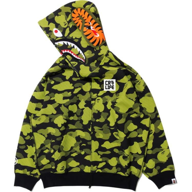Толстовка CR7 LIFE FW25 мужская A BATHING APE, зеленый — фото 4