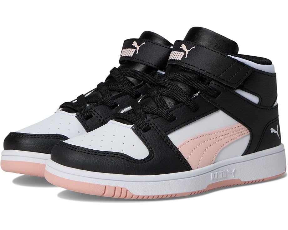

Кроссовки PUMA Kids Puma Kids Rebound Layup Synthetic Leather Hook and Loop Sneakers, цвет Puma Black/Rose Dust