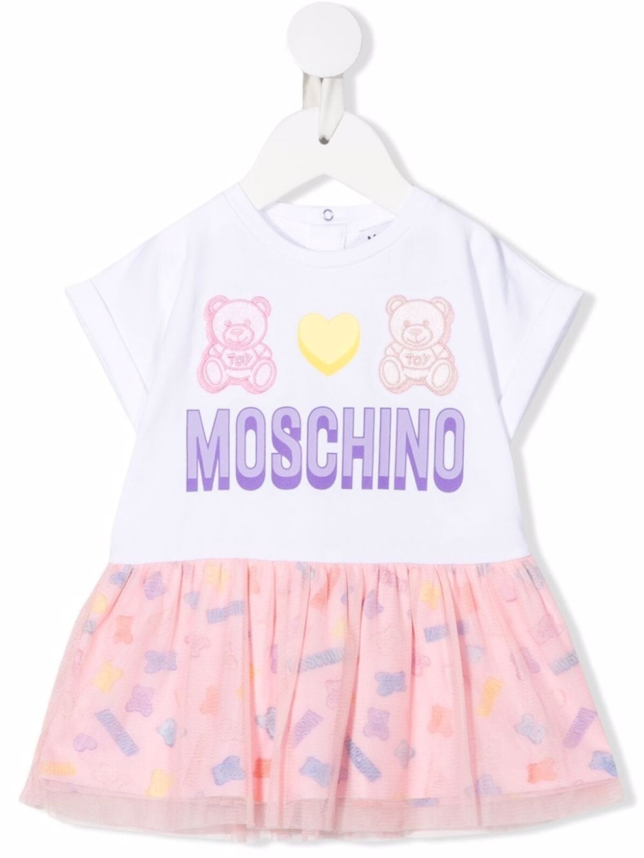 

Moschino Kids платье Teddy с тюлем, розовый