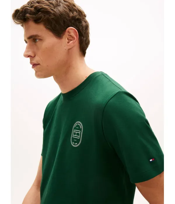 Футболка regular fit Tommy Hilfiger, бутылочно-зеленый — фото 4
