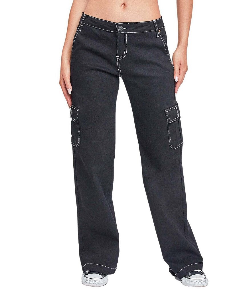 

YMI Jeanswear Брюки-карго с низкой посадкой, черный