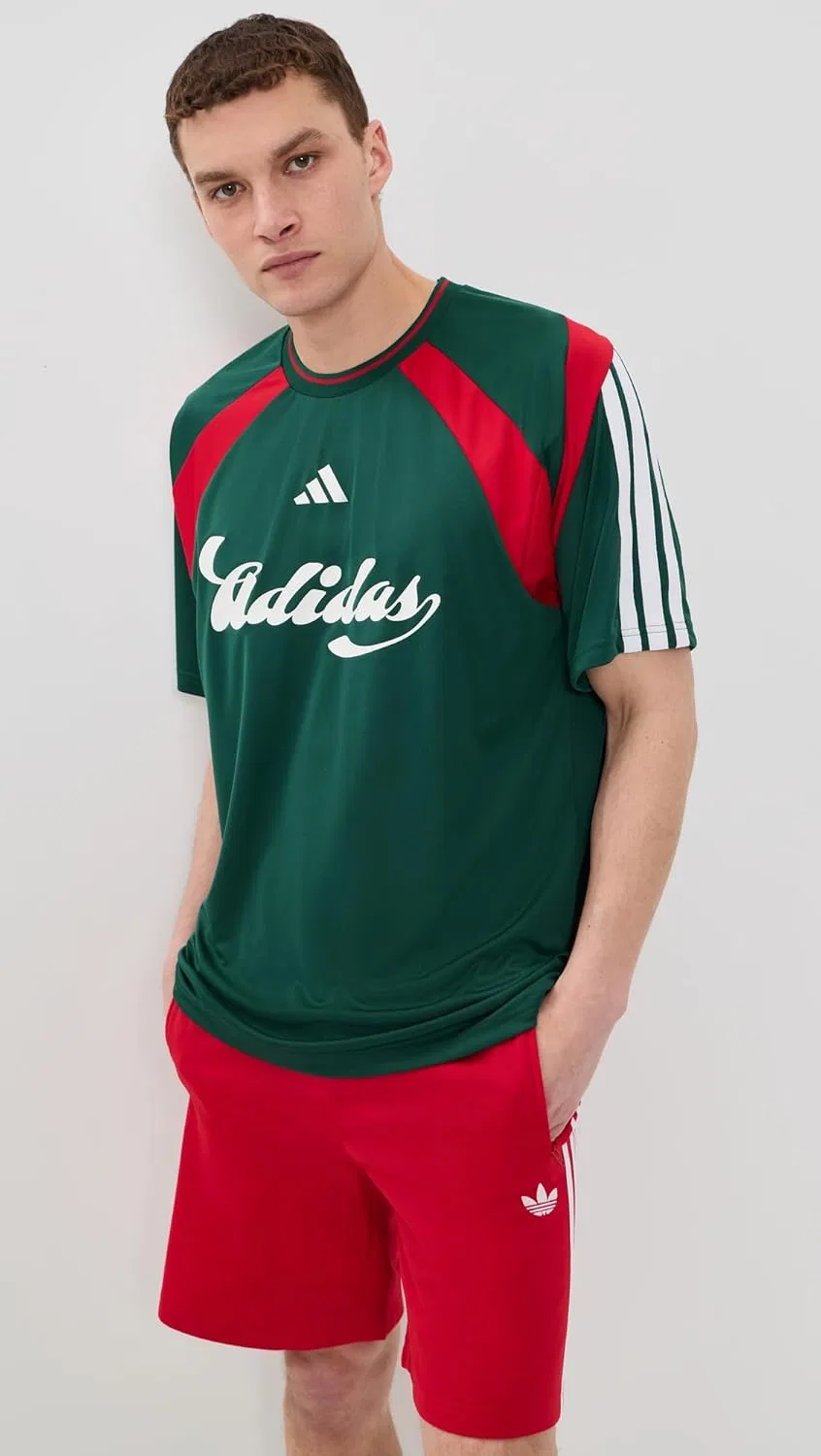 Толстовка adidas, Team Dark Green/Better Scarlet/White — фото 3