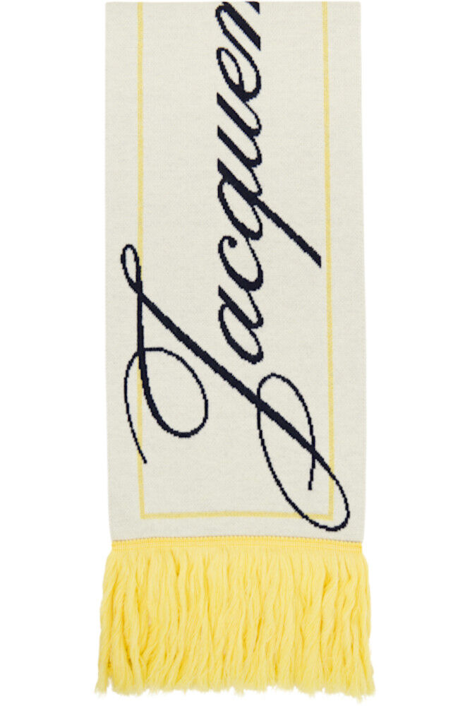 

Шарф «The Liga» от La Croisière в оттенках белого и желтого JACQUEMUS