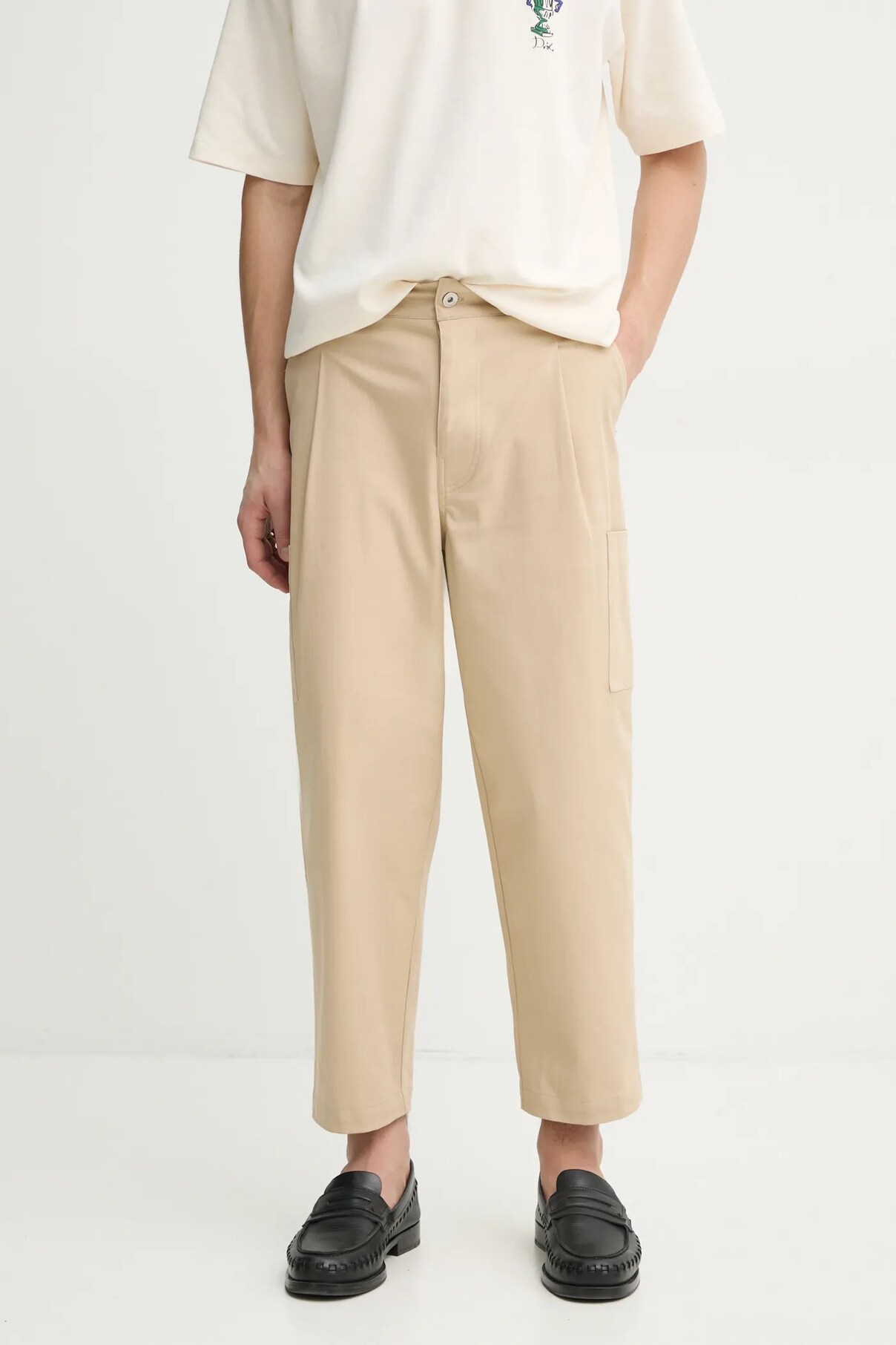 

Укороченные брюки из твила Le Pantalon Drôle De Monsieur, бежевый
