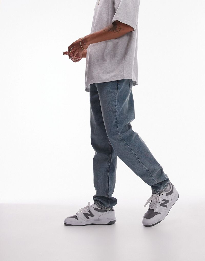 

Винтажные зауженные джинсы Topman средней стирки