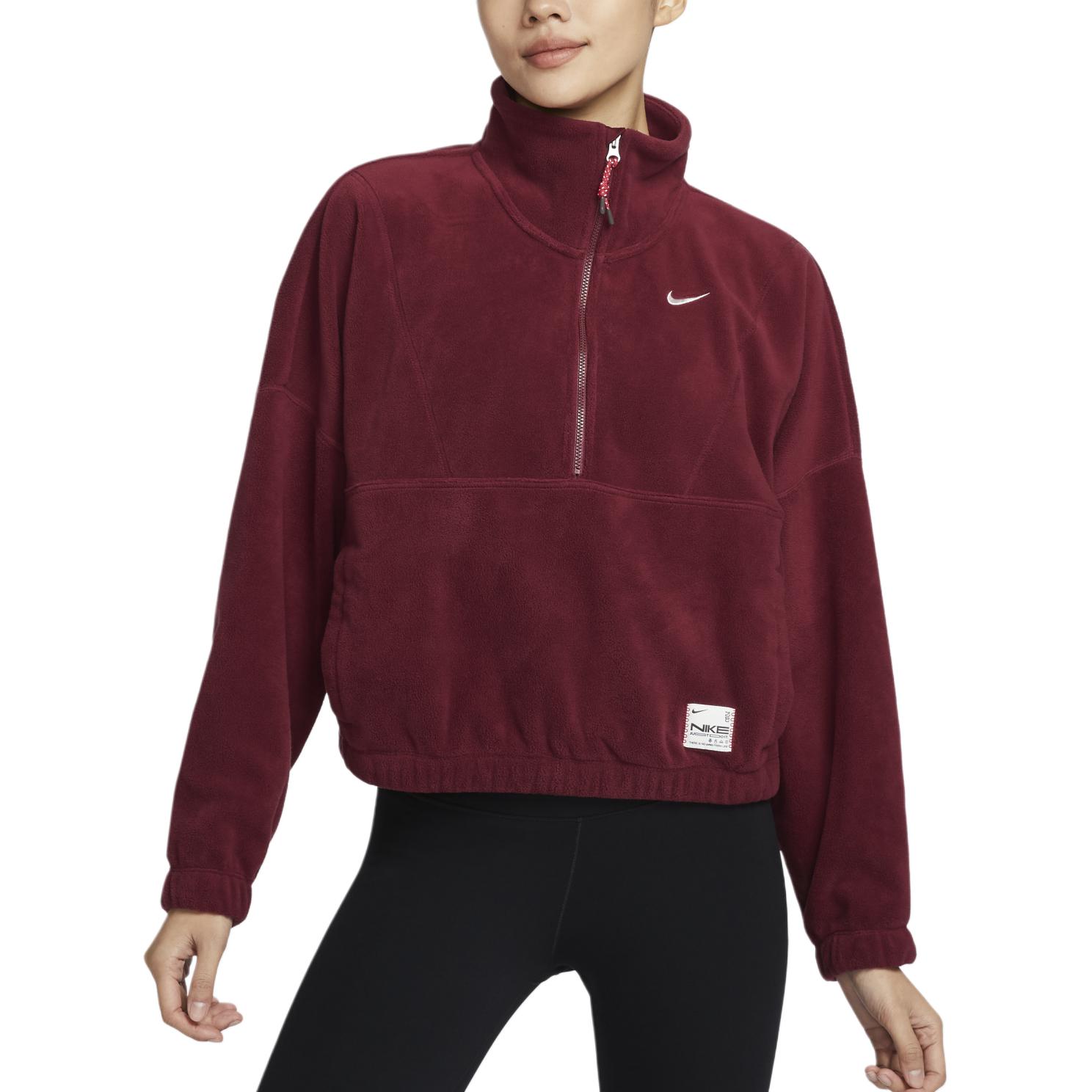 Nike POLAR ONE TF HZ TOP Толстовка Женская Бордо — фото 3