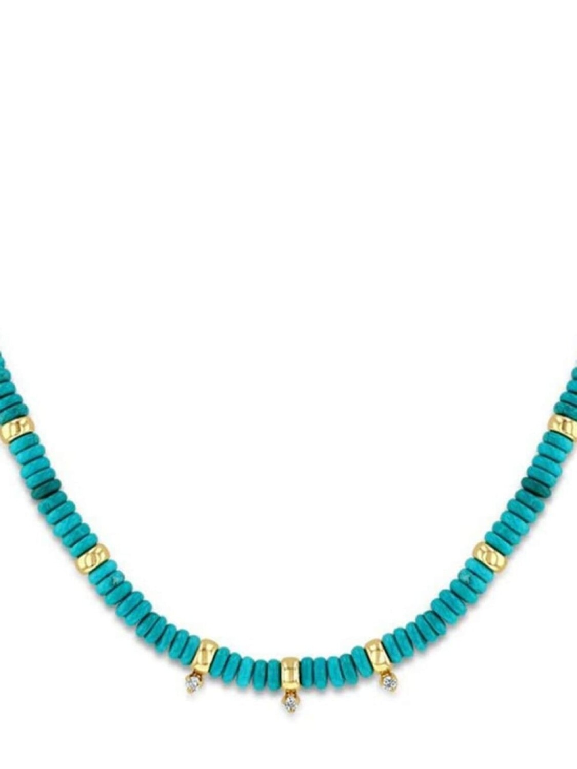 

Колье Rondelle из желтого золота с бирюзой Zoë Chicco, синий