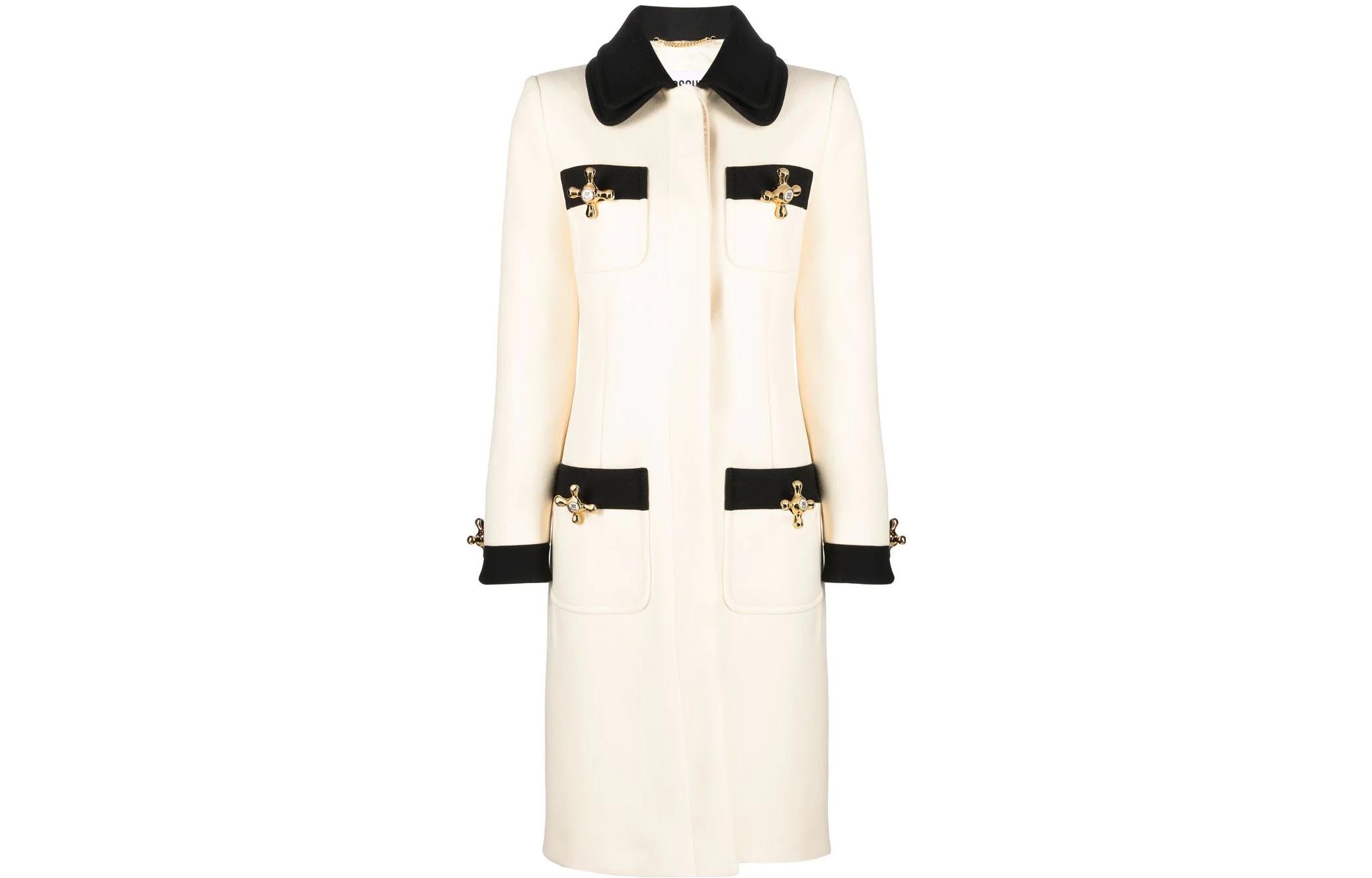 

MOSCHINO Белое женское пальто, White