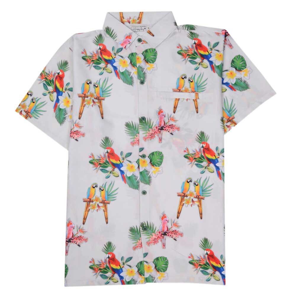 

Рубашка Happy Bay Parrots in a line hawaiian, разноцветный