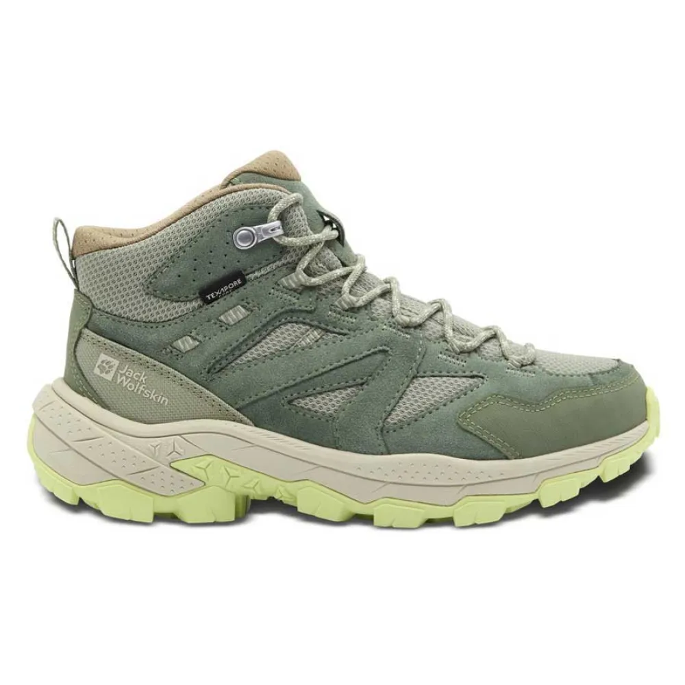 Походные ботинки Jack Wolfskin Vojo Tour Texapore Mid, зеленый