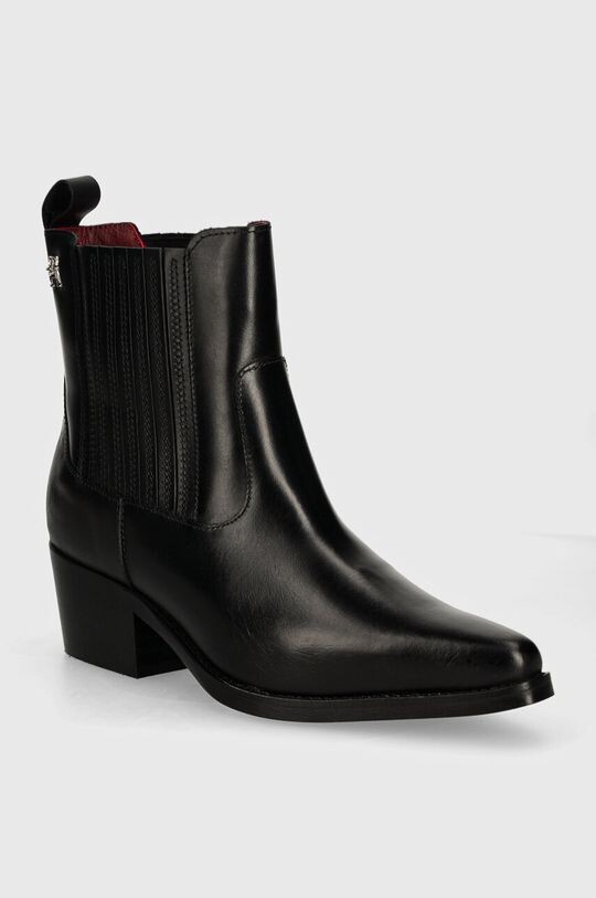 

Кожаные ботинки TH LEATHER COWBOY BOOT Tommy Hilfiger, черный