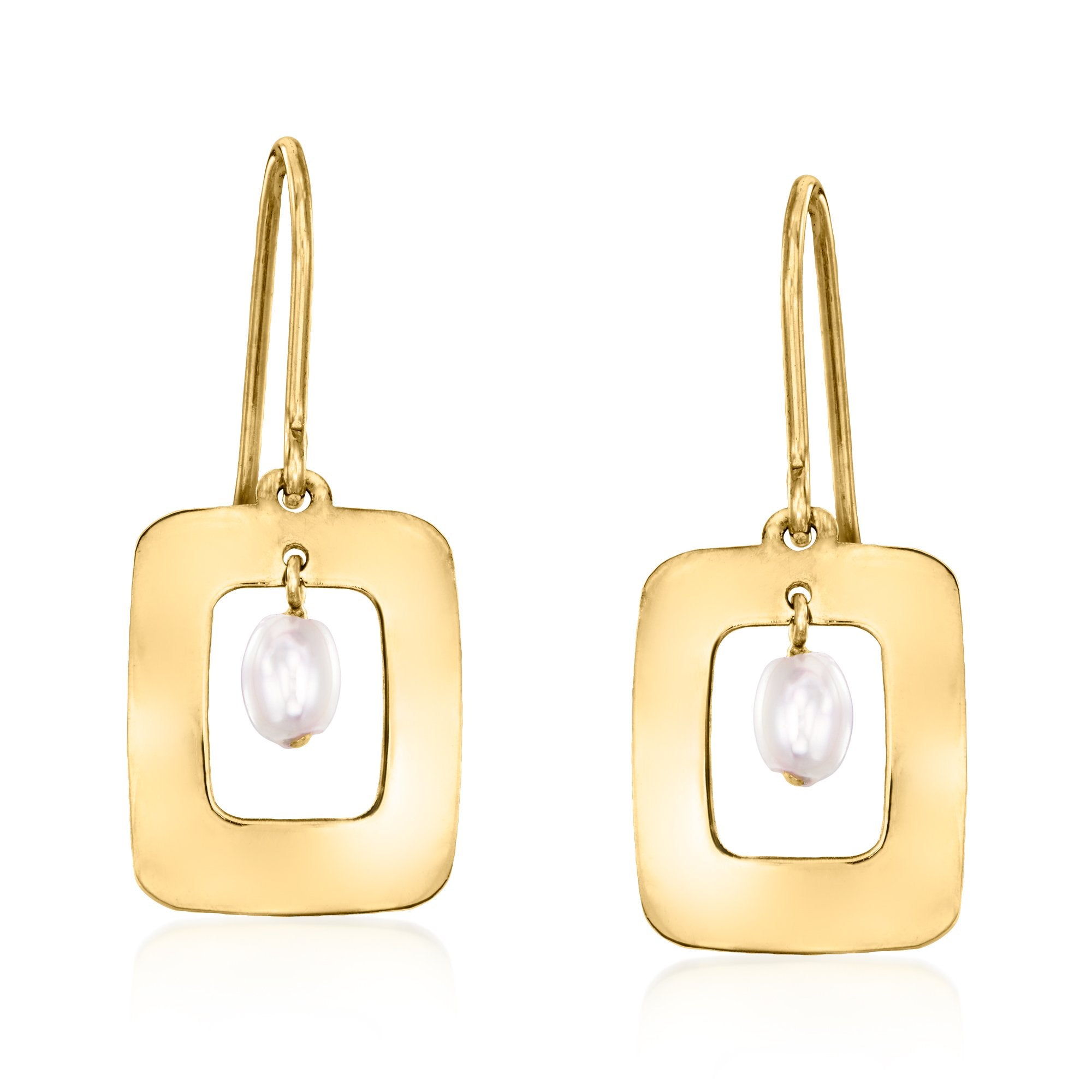 

Геометрические серьги-подвески Canaria 3-3,5 мм из 10-каратного желтого золота с культивированным жемчугом Canaria Fine Jewelry, желтый