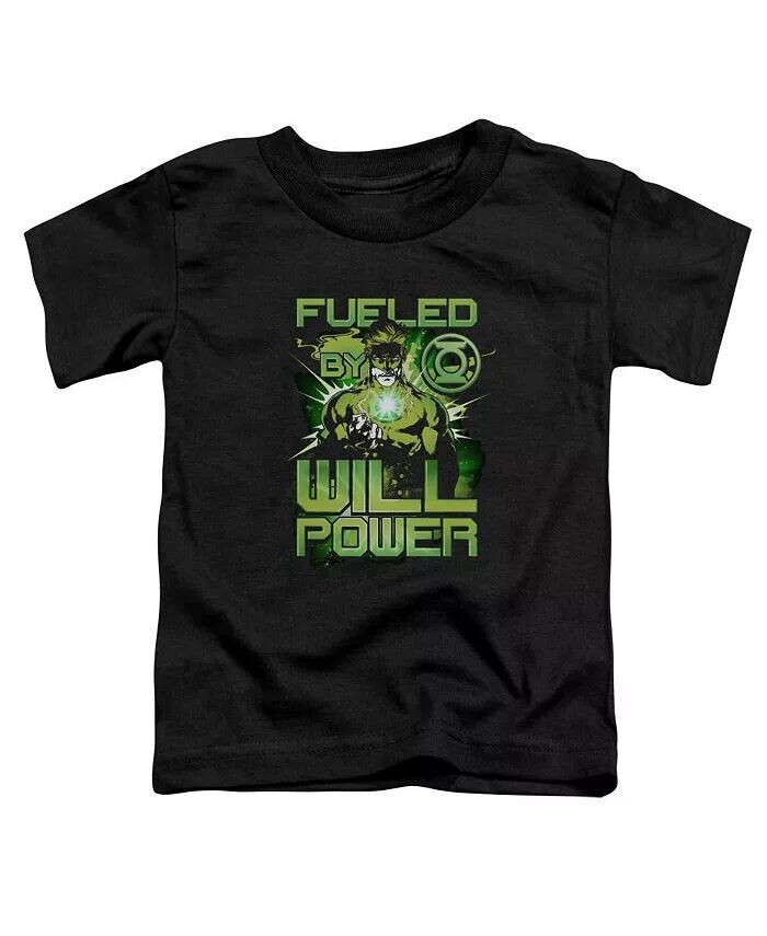 

Футболка с коротким рукавом для малышей с надписью «Fueled» для девочек Green Lantern, черный