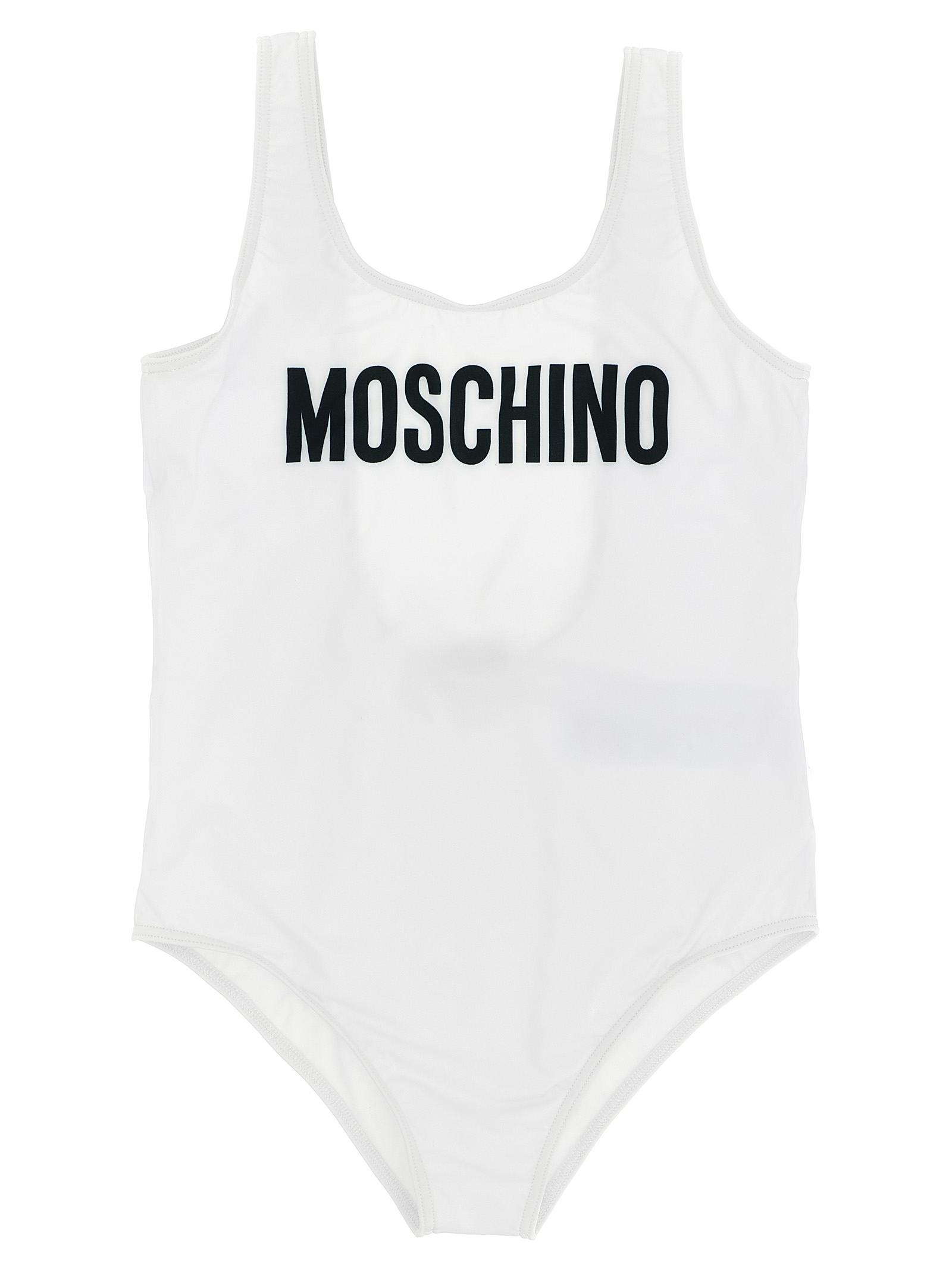 

Цельный купальник с логотипом MOSCHINO KID TEEN, белый