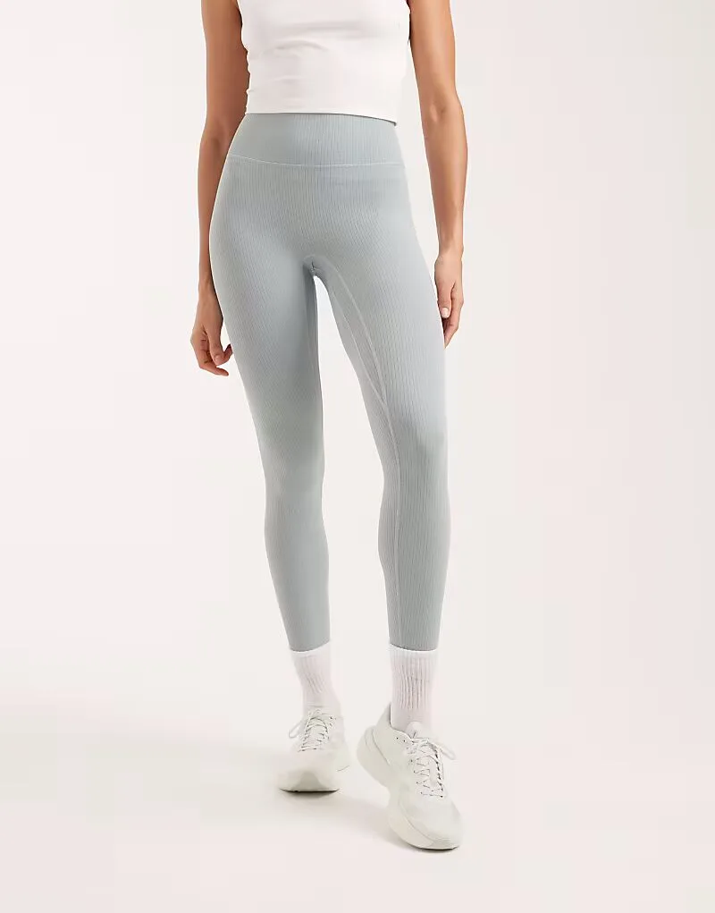 Леггинсы Adidas performance rib в цвете wonder sage — фото 2