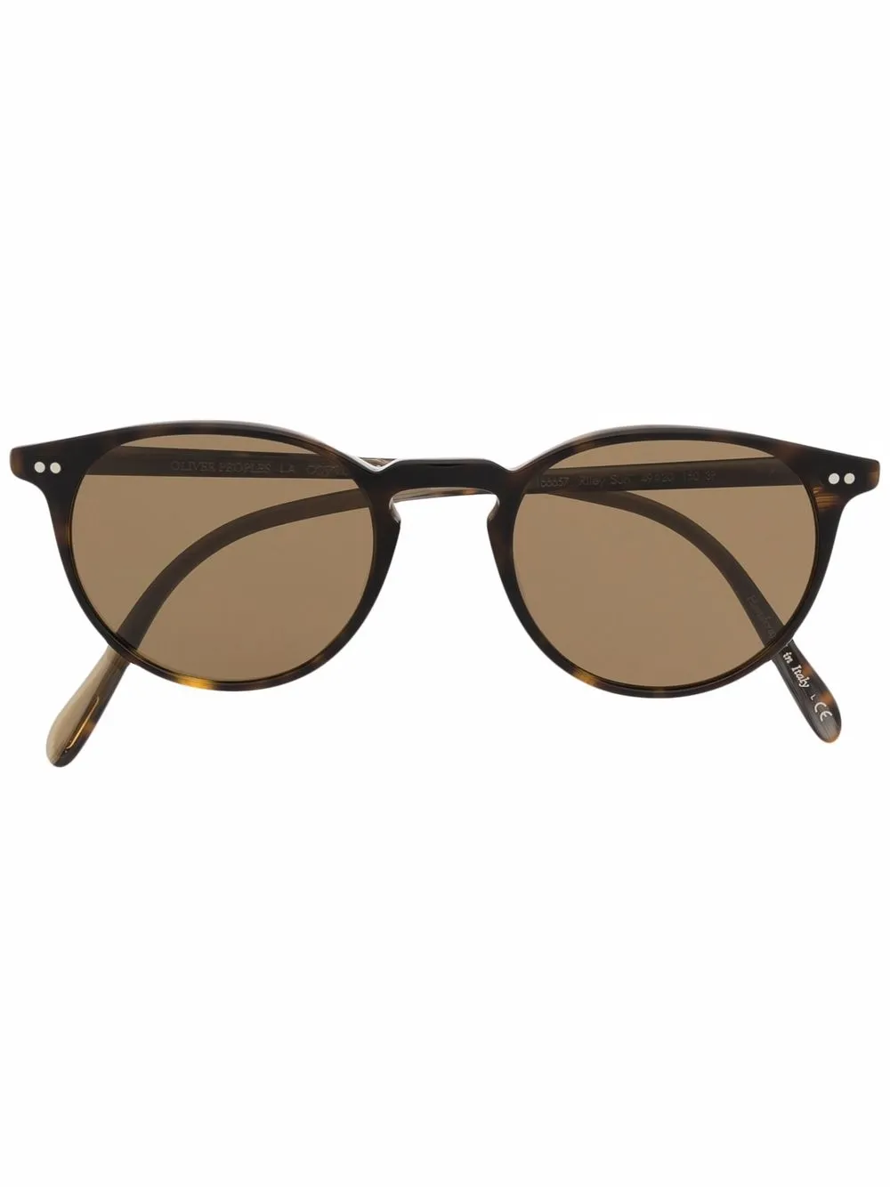 

Солнцезащитные очки Riley в круглой оправе Oliver Peoples, коричневый