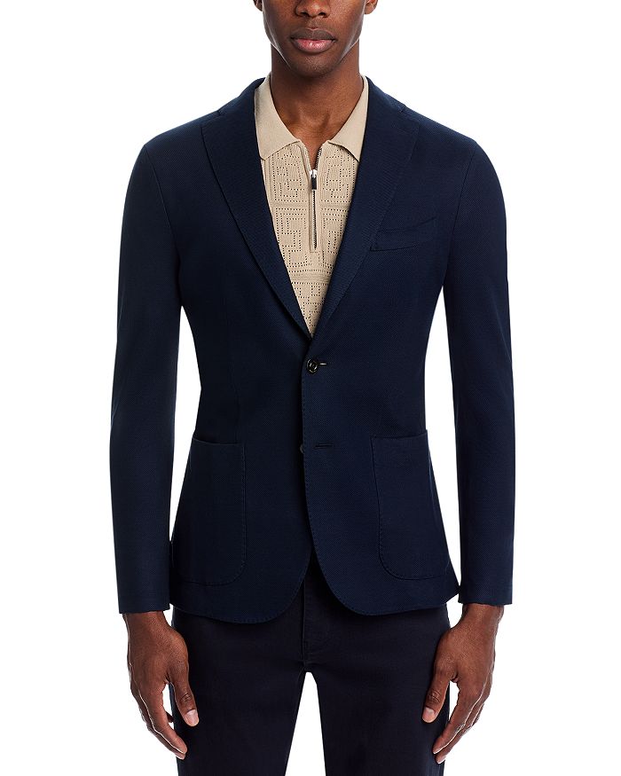 

Куртка из хлопкового пике-джерси Slim Fit K Boglioli, синий