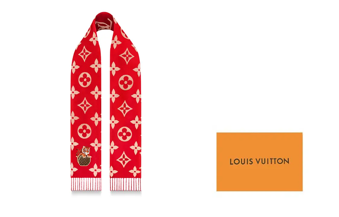 LOUIS VUITTON Трикотажный шарф унисекс, В комплекте оригинальная сумка — фото 3