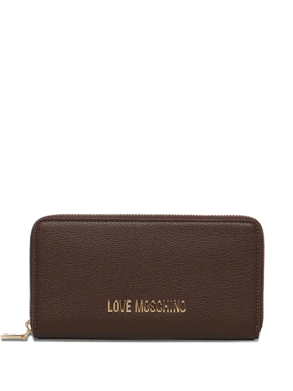 

Кошелек с застежкой-молнией на логотипе Love Moschino, коричневый