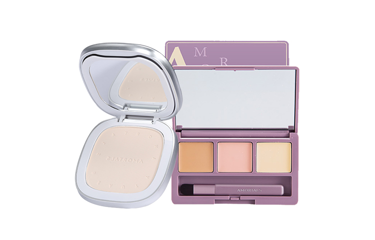 

Палетка для макияжа Space Powder+Tricolor для маскировки и контроля жирного блеска #01 AMORTALS