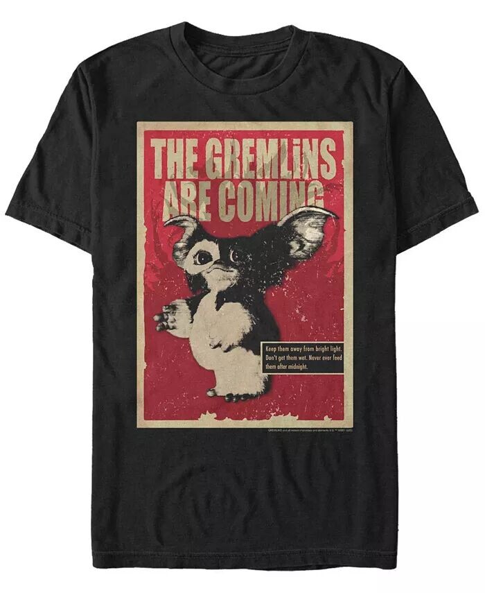 

Мужская футболка Gremlins 1 Poster Gizmo с коротким рукавом Fifth Sun, черный