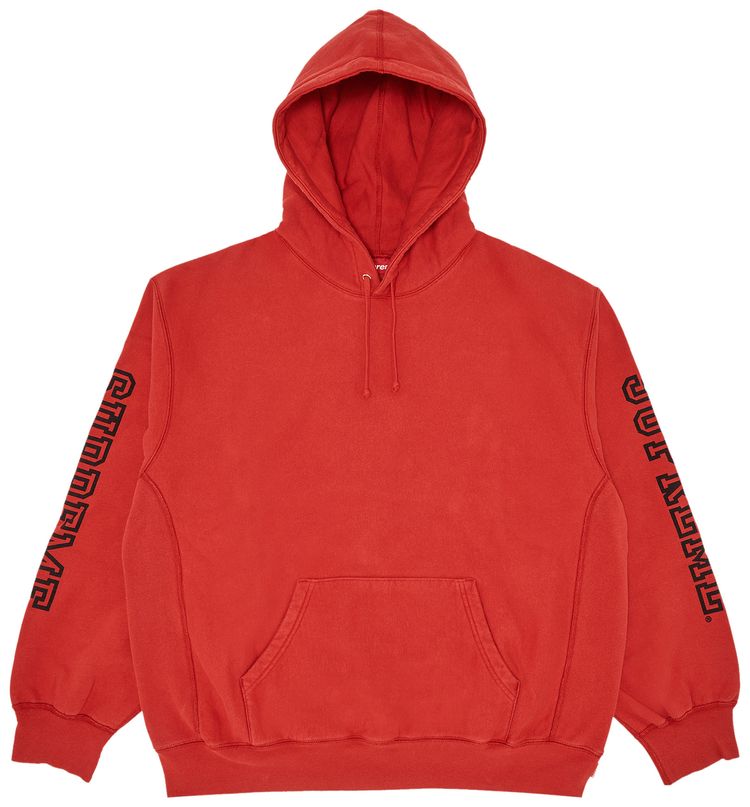 

Толстовка Supreme Collegiate Sleeve Hooded Sweatshirt 'Burnt Red', красный